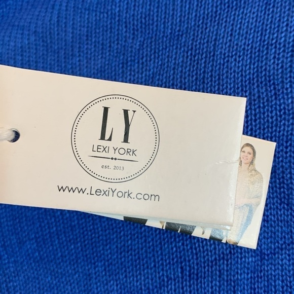 Lexi York 100% Bamboo Shawl Cape Scarf Blue Women’s One Size Eco Friendly Soft - Picture 4 of 10